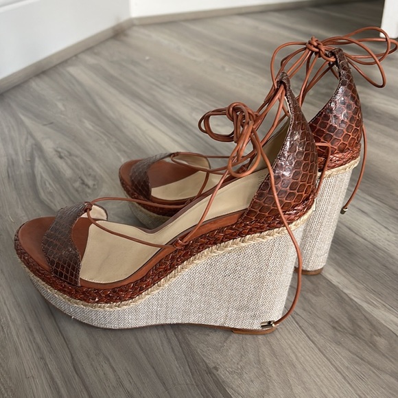 Alexandre Birman espadrille made in Brazille.. leather lace up - Picture 5 of 6